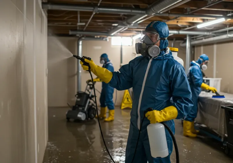 Basement Sanitization and Antimicrobial Treatment process in Clay County, IN